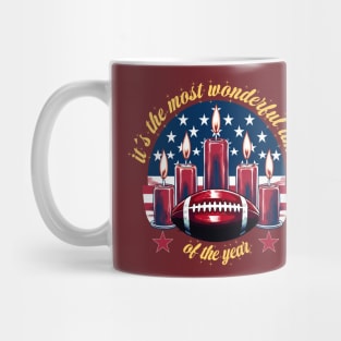 Christmas Football Wonderful Holiday Season Mug